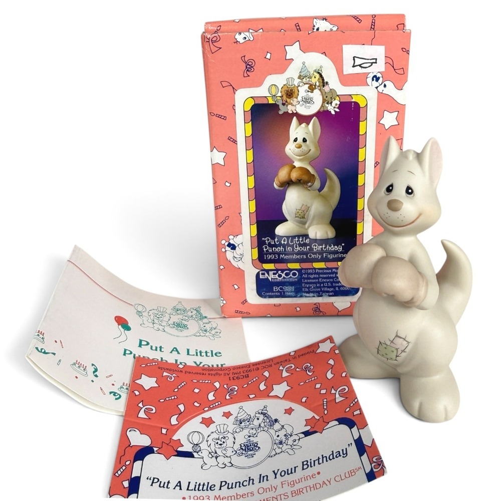 Precious Moments Figurine Put A Little Punch In Your Birthday Kangaroo Member